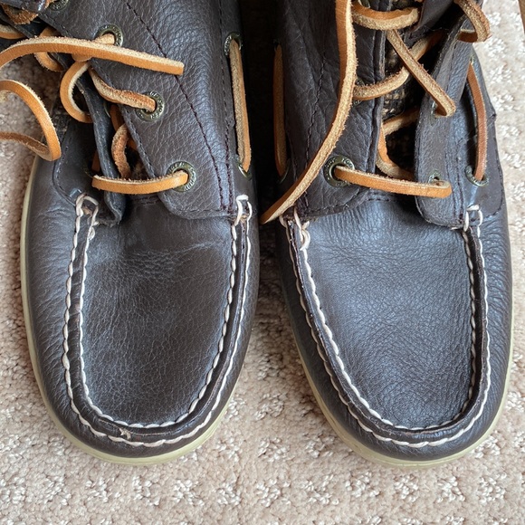 Sperry Top Sider Plaid Leather High Top Shoes - Picture 5 of 10